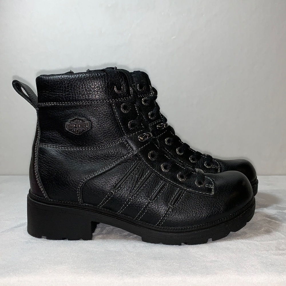 Harley-Davidson Tamia Lace-Up/Side Zip Motorcycle Boots women’s size 9.5 *NEW*